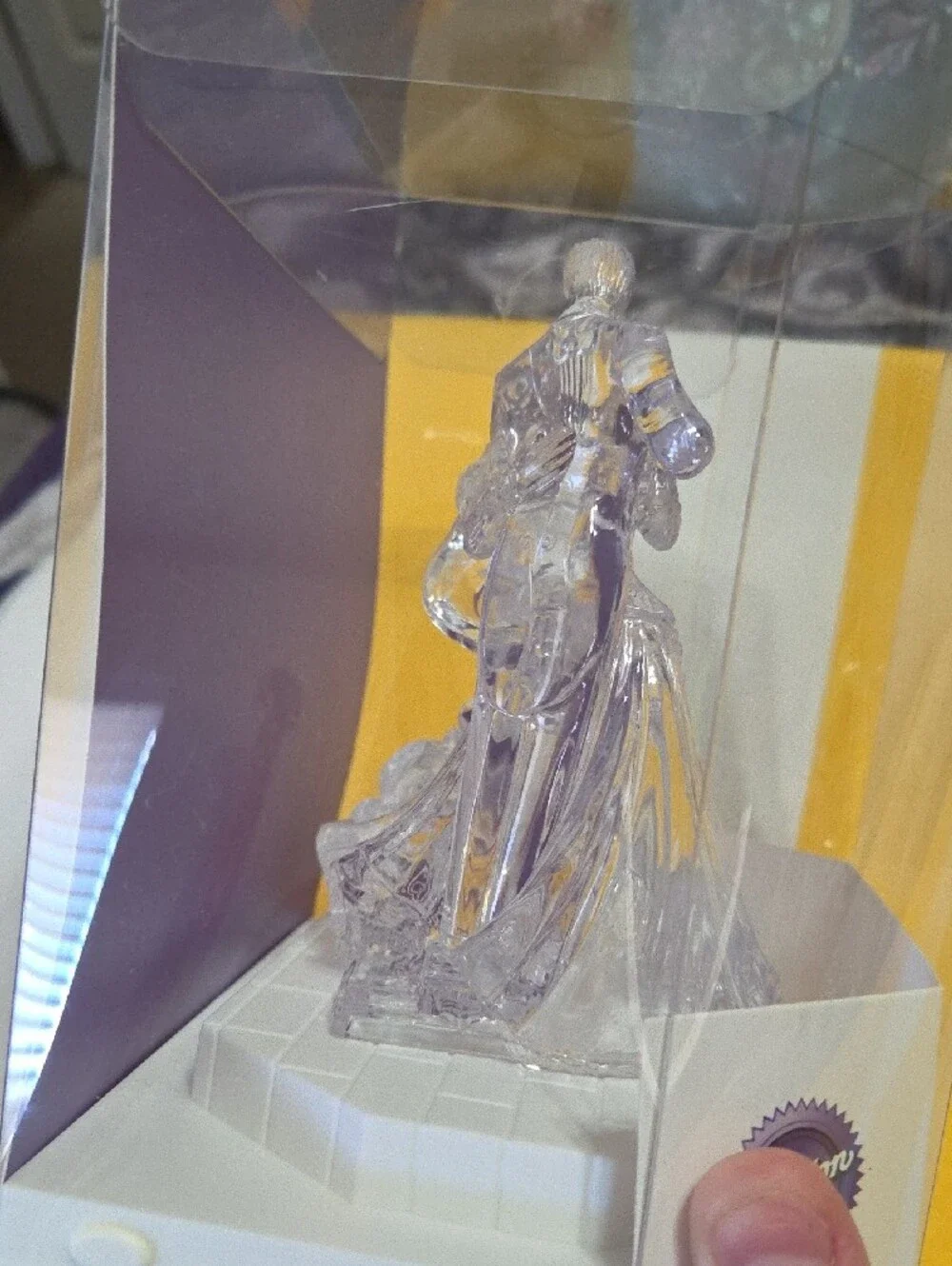Vintage Wilton Clear Bianca Wedding Cake Topper Bride Groom First Dance NIB